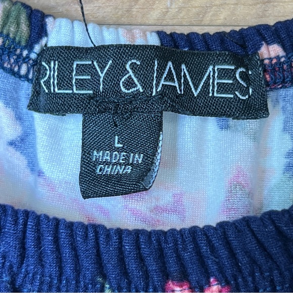 Riley & James Size Large Floral Sleeveless Romper w/Floating Collar with… - Picture 8 of 11